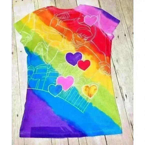 Licensed SUPERMAN DC Comics GIRLS SAVING THE WORLD T-Shirt PJ's Top size 12 - Picture 3 of 4